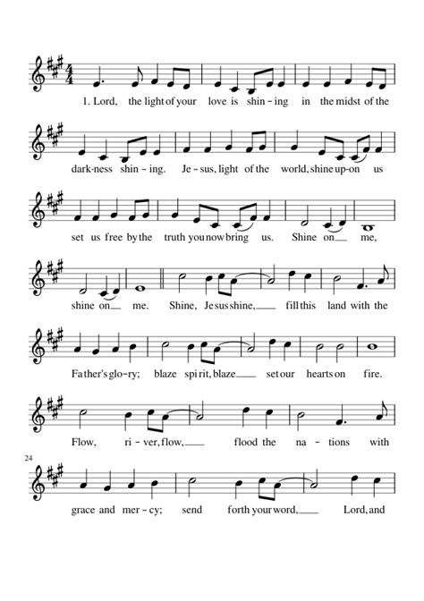 Shine Jesus Shine Sheet music for Violin (Solo) | Musescore.com