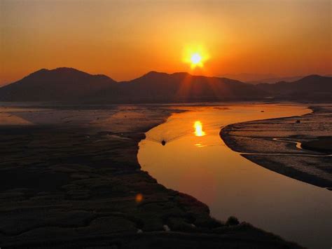 Boat-Sunset-Suncheon Bay-South korea | Sunset, Sunrise, Landscape