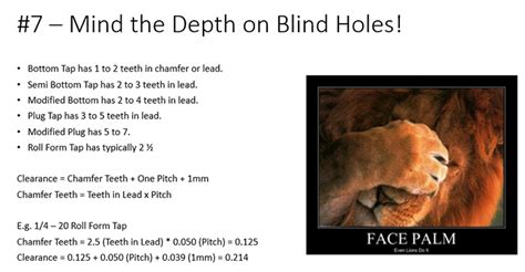 Maximum Tapping Depth on Blind Holes [ Stop Breaking Taps! ] - CNCCookbook: Be A Better CNC'er ...