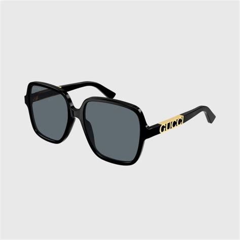 GUCCI Gucci Sign - Shiny Black/Grey 59