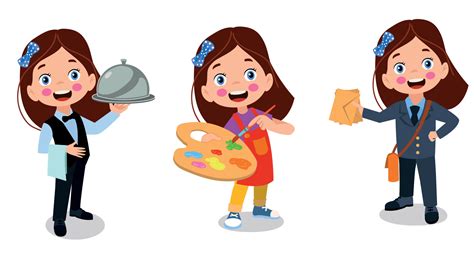 Cartoon Characters Of Different Professions 15277008 Vector Art at Vecteezy