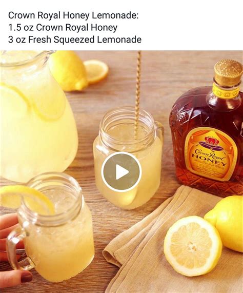 Crown royal honey lemonade | Alcohol Drinks | Pinterest | Honey ...