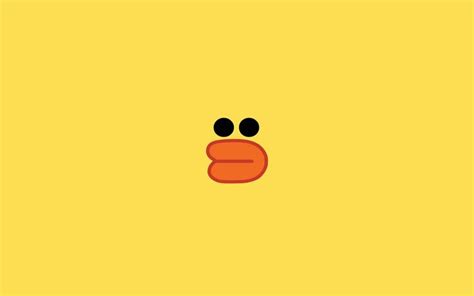 HD wallpaper: cute, line, charactor, yellow, duck, illustration, art ...