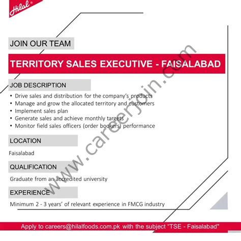 Hilal Foods Pvt Ltd Jobs Territory Sales Executive