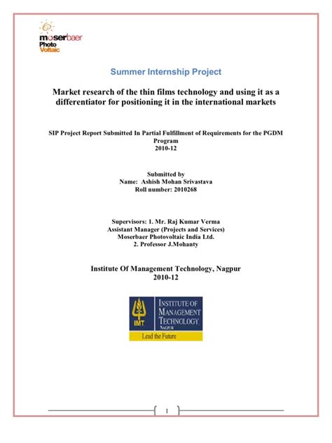 Moserbaer | PDF | Thin Film Solar Cell | Photovoltaics