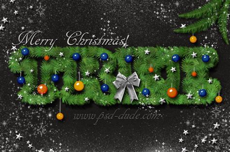 Christmas Tree Font Photoshop Tutorial Photoshop Tutorial | PSDDude