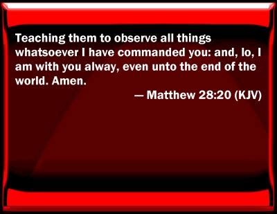 Bible Verse Powerpoint Slides for Matthew 28:20