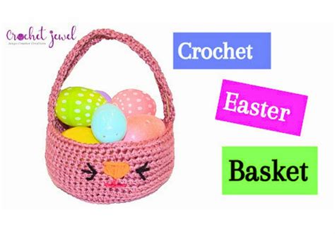 How To Crochet An Easter Basket Pattern Tutorial | AllFreeCrochet.com