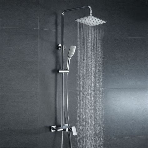 Bathroom Shower Faucet Set - Bathroom Wall Mounted 8" Rain Shower ...