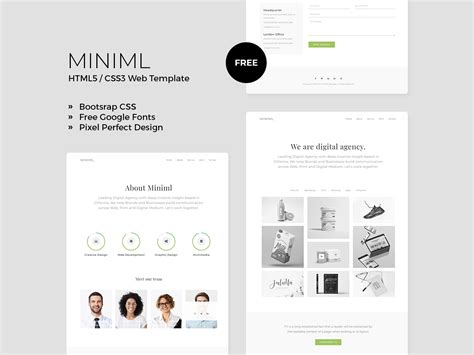 Minimal portfolio free html template