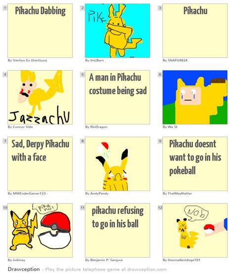 Pikachu Dabbing - Drawception