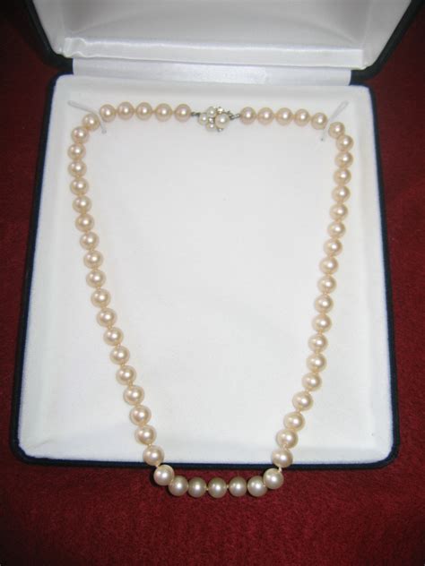 Vintage Marvella 18in. Pearl Costume Jewelry Necklace Item #202 For Sale | Antiques.com ...