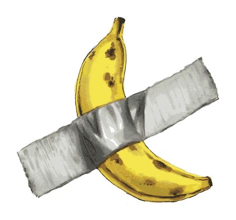 Banana duct-taped to the wall - Paula's Art - Drawings & Illustration, Humor & Satire, Spoofs ...