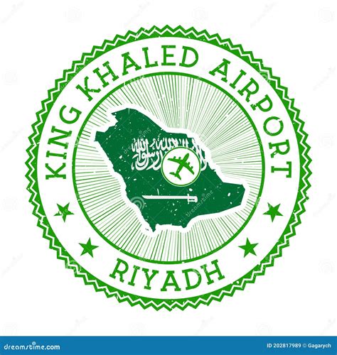 King Khaled Airport Riyadh Stamp. Cartoon Vector | CartoonDealer.com ...