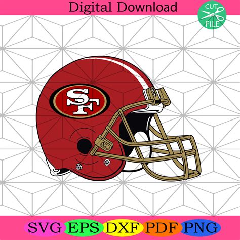 San Francisco 49ers Football Helmet SVG - Sport Your Team Spirit