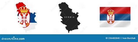 Serbia Detailed Political Map With National Flag. Vector Illustration | CartoonDealer.com #277484958