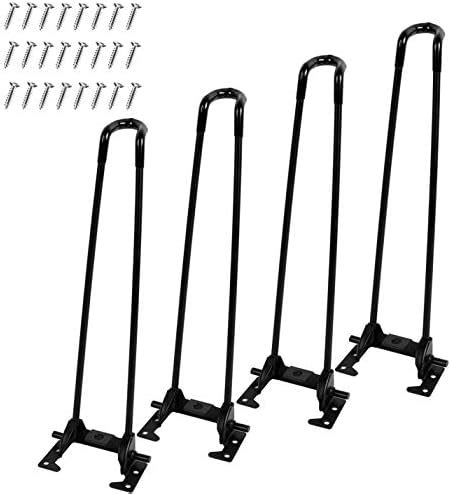 ANGNYA 4Pcs Folding Table Legs (13 inch / 34cm) Metal Sturdy for Laptop Table Coffee Table Desk ...