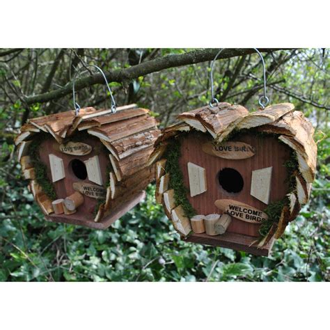 Set Of Two Love Bird Nest Boxes By Garden Selections | notonthehighstreet.com