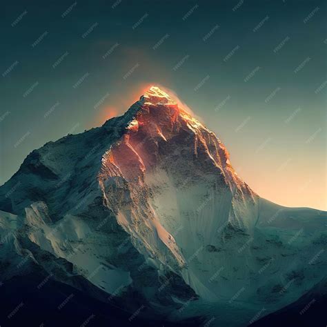 Premium AI Image | sunrise in the mountains Morning at the peaks of Mount Everest