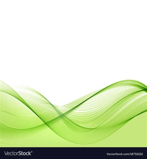 Bright green waves abstract background Royalty Free Vector