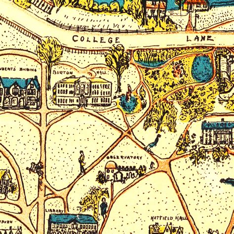 Vintage Map of Smith College, 1928 by Ted's Vintage Art