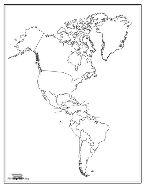 mapa-de-america-con-division-politica-sin-nombres | ParaImprimir.org