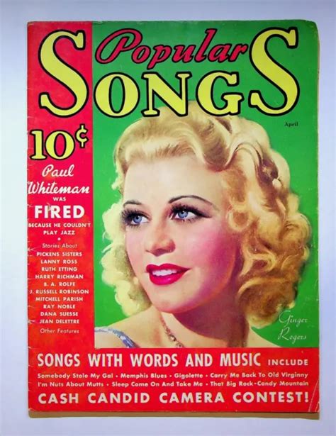POPULAR SONGS MAGAZINE Vol. 1 #5 GD 1935 Low Grade $10.50 - PicClick