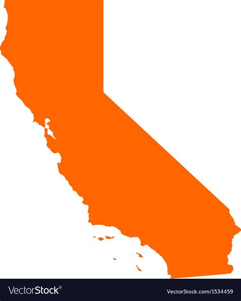 Map california Royalty Free Vector Image - VectorStock