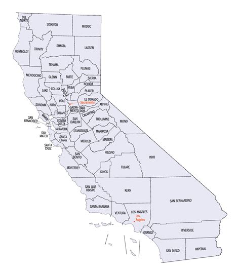 California Map Counties