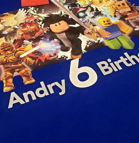 Roblox T-shirt Roblox Birthday Party Tee Roblox Custom - Etsy UK