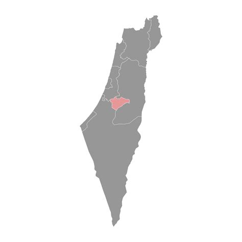 Jerusalem District map, administrative division of Israel. 29622238 Vector Art at Vecteezy