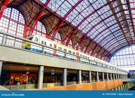 Antwerp, Belgium, May 2019, Train at Antwerp Central Station Editorial Image - Image of landmark ...