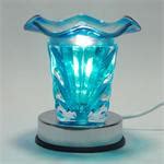 Blue Vee Glass Touch Lamp Oil & Tart Warmers