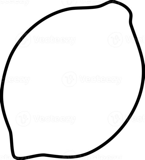 lemon outline hand drawn 20695816 PNG