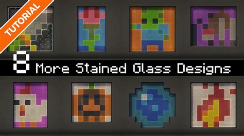 8 More Stained Glass Designs for Minecraft - YouTube