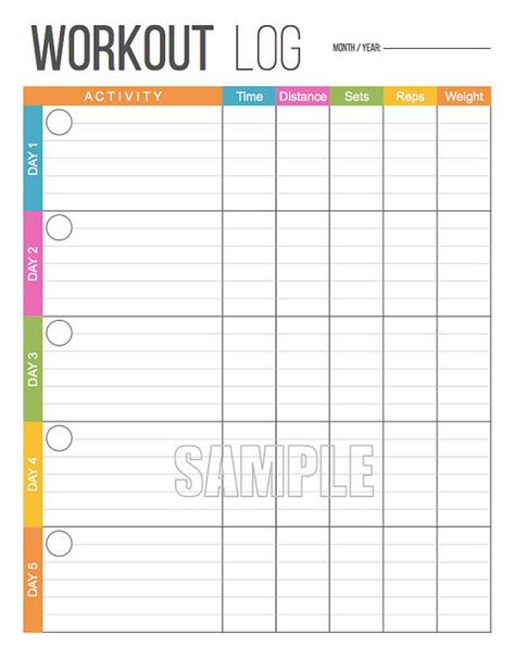 simple workout routine templates - Google Search | Workout log ...