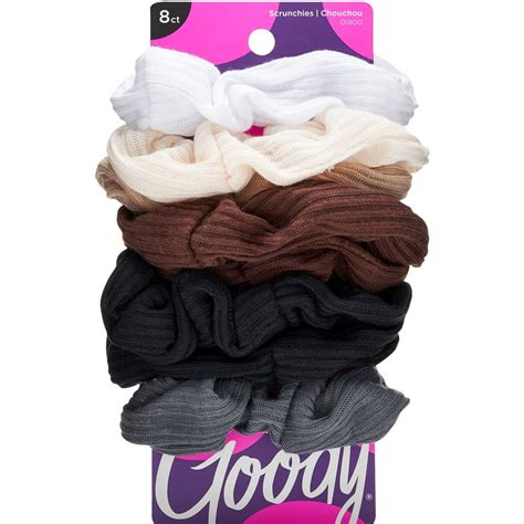 Goody Ouchless Ribbed Hair Scrunchies, Assorted Neutral Colors, 8 Ct - Walmart.com - Walmart.com