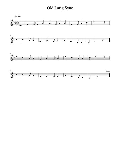 Old Lang Syne Sheet music for Trumpet other (Solo) | Musescore.com