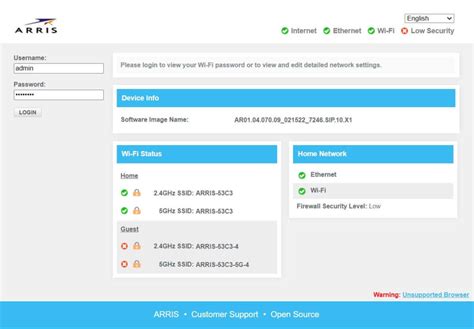 Switching On/Off WiFi on the modem Arris TG3442 and TG4441B | Help Centre | Melita Malta