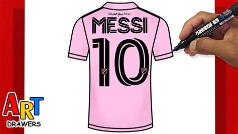 How To Draw MESSI Inter Miami CF Shirt 10 - YouTube