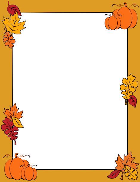 Autumn Border: Clip Art, Page Border, and Vector Graphics | Page borders, Halloween borders ...