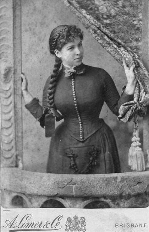 Young woman posing for a studio portrait, 1880-1890 Brisbane Qld ...