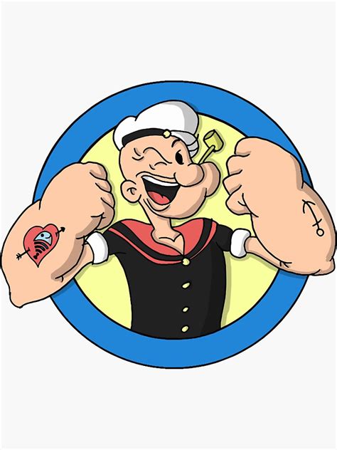 "popeye logo art" Sticker for Sale by edwinduncan | Redbubble