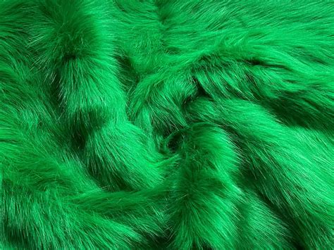 Super Luxury Faux Fur Fabric Material - LONG EMERALD GREEN - CRS Fur ...