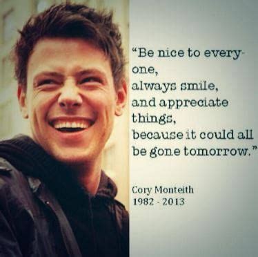 Cory Monteith Quote Wise Words, Words Of Wisdom, Quotes To Live By, Me ...