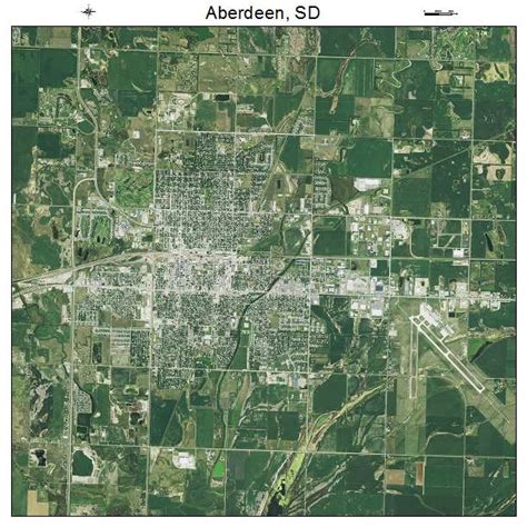 Aerial Photography Map of Aberdeen, SD South Dakota