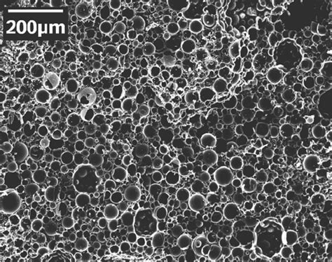 Surface of syntactic foam specimen. | Download Scientific Diagram