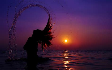 Girl silhouette against the sunset wallpaper | Wallpapers | Pinterest | Girl silhouette, Woman ...