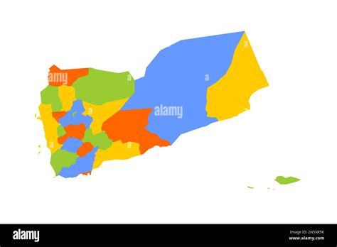 Yemen political map of administrative divisions - governorates and ...