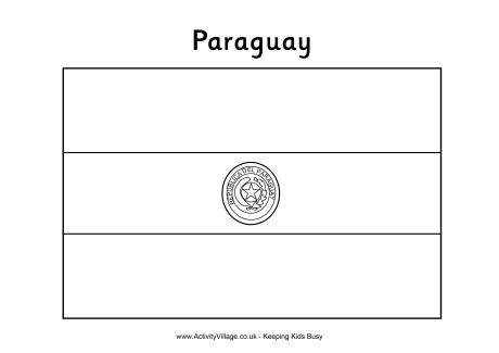 Paraguay Flag Colouring Page